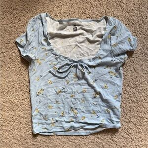 pacsun floral crop top